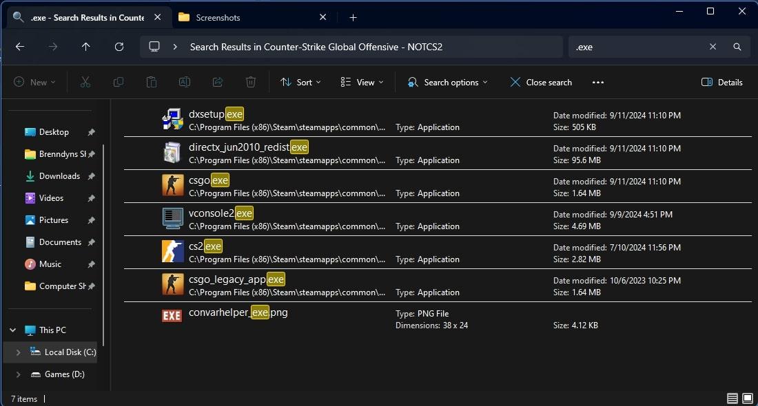 Windows file explorer csgo apps
