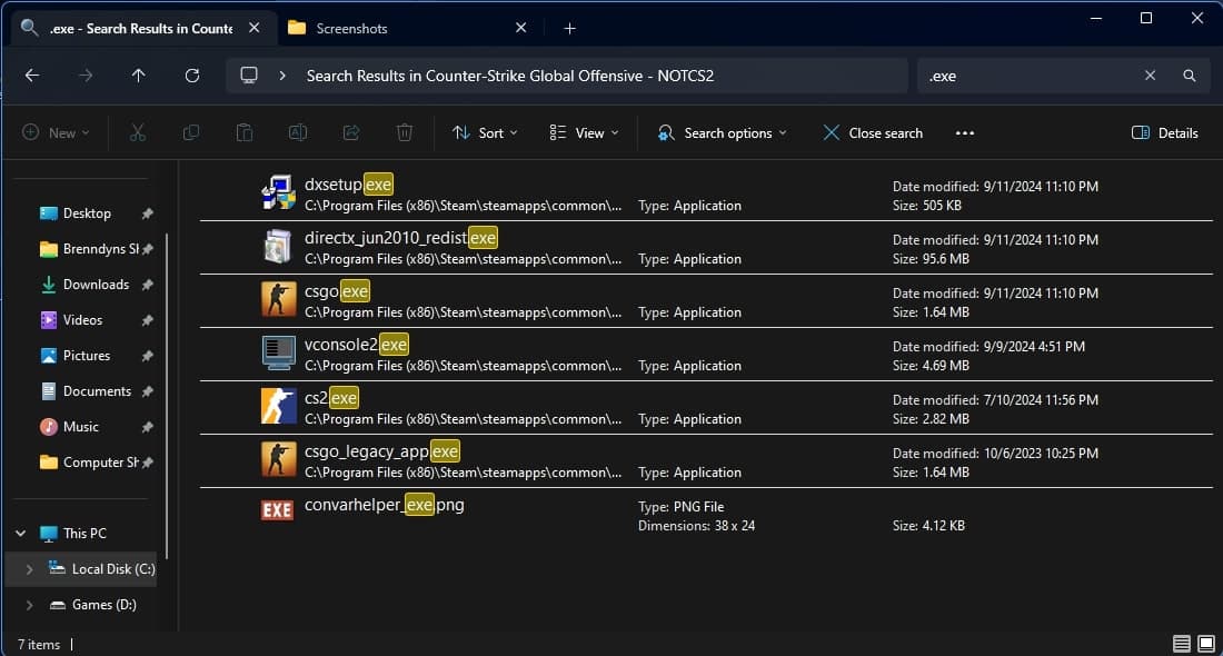 Windows file explorer csgo apps